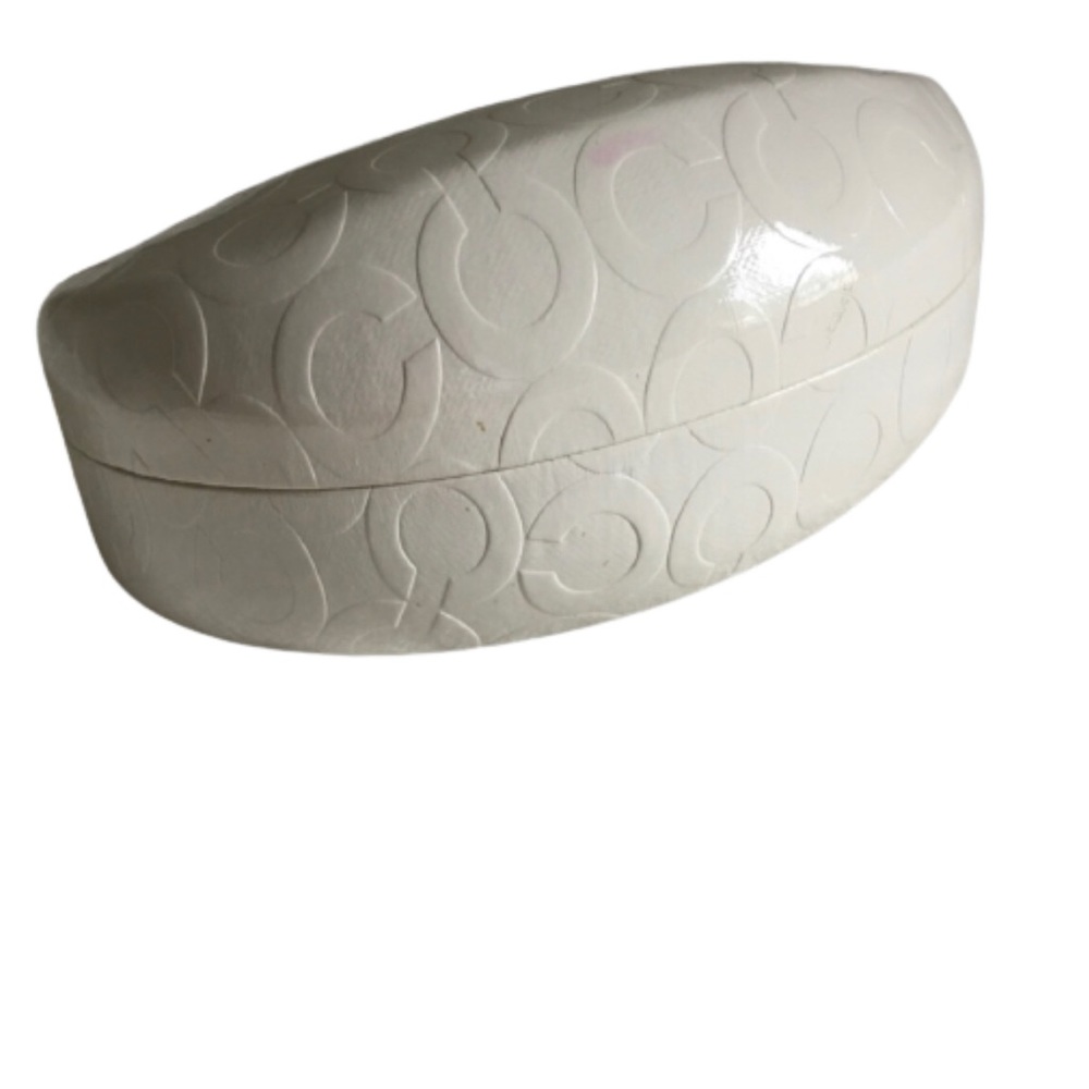 Coach white glass case